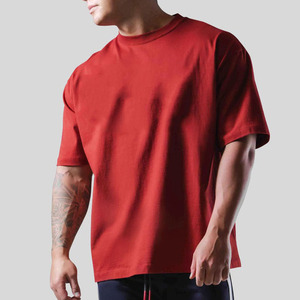T-shirts de sport décontractés 100 % coton, coupe oversize, grandes tailles, été, 260 grammes, écologiques, respirants, pour hommes, grammage lourd, personnalisables - Product Image 6