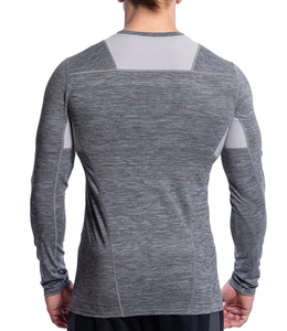 T-shirt de compression pour homme, manches courtes, tricoté, léger, respirant, séchage rapide, athlétique, pour la gym, entraînement, coupe classique - Product Image 2