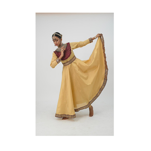 Robe longue Anarkali pour femmes pour la danse, tenue ethnique traditionnelle, robe longue évasée, costume indien pour la scène - Product Image 4