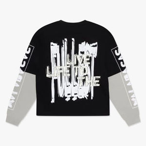 Camiseta Gótica Extra Grande Personalizada de Manga Larga, Estilo Vintage, Hip Hop, con Estampado Gráfico, Retro, de Algodón Lavado, Unisex - Product Image 5