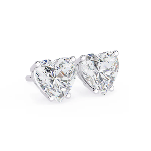 Pendientes de Moissanita en Forma de Corazón, Plata de Ley 925, Regalo Elegante para Mujer, Joyería Romántica, Pendientes Brillantes - Product Image 4