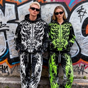 Conjunto de Chándal Unisex con Lavado Ácido y Efecto Desgastado, Estilo Vintage, con Cremallera, el Más Vendido de 2026, para Hombre, con Logotipo Personalizado, Ropa Urbana - Product Image 3