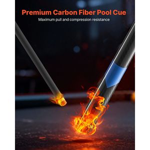 Stecca da Biliardo in Fibra di Carbonio da 58 Pollici, 19 Oz, con Punta in ABS Pressato in Bachelite, per Snooker e Biliardo - Product Image 2
