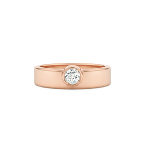 Anillo de Compromiso y Matrimonio Apilable de Oro Sólido 10K 14K 18K con Diamante de Laboratorio Redondo Certificado IGI, Claridad DEF VS VVS, Venta al por Mayor - Product Image 2