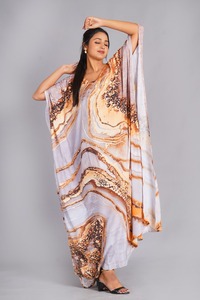 Vestido Largo Kaftan con Estampado de Mármol - Product Image 3