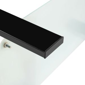 Tavolino da Caffè a Due Livelli in Vetro Temperato a Forma di Arco, Tavolino Circolare Mobile per Soggiorno, Decorazione d'Arredo - Product Image 6