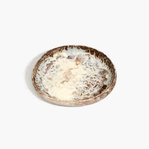 Tazón de Resina Marrón y Crema Hecho a Mano, Plato Decorativo Artístico para el Hogar, Vajilla y Centro de Mesa - Product Image 5