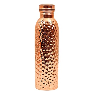 Hand-Hammered Pure Copper Water Bottle Leak-Proof & Seamless Ayurvedic <b>Drinkware</b> for Health & Wellness In Lowest Price - Product Image 3