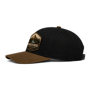 Wander More Embroidered Baseball <b>Cap</b> Black Brown Adjustable Unisex Outdoor Casual Hat Four Seasons Use - Product Image 3