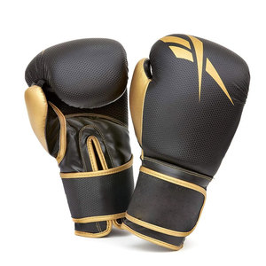 Professional Boxing Gloves Leather & PU Material Hook and Loop Closure Moisture Wicking Training Gloves for Kick Boxing MMA - Product Image 1