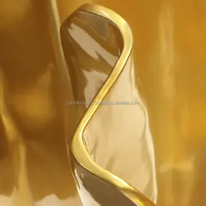 Elegant Designer Metal Coffee <b>Table</b> Coastal Design Luxury Home Furniture for Christmas - Product Image 4