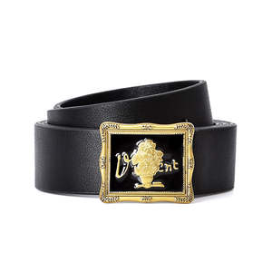 Cinturón de Cuero Genuino de Vaca para Hombre, de Primera Calidad, Casual, con Hebilla Cuadrada de Acero, Ajustable, Ecológico, Resistente y Duradero - Product Image 2