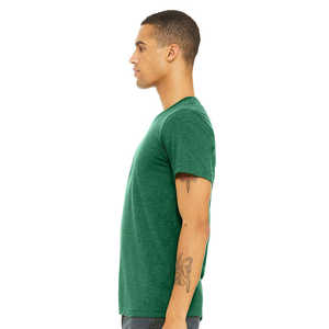 Camiseta de algodón de manga corta para hombre, corte regular, cuello redondo, informal, de color liso, diseño liso de punto jersey - Product Image 4
