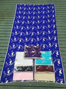 Chal Africano de Chifón para Mujer, Duradero, de Primera Calidad, Largo, con Patrón Floral Grande, Bordado con Pedrería, para Todas las Temporadas, Uso Diario y al Aire Libre - Product Image 3