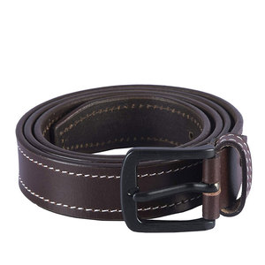 Genuine Leather Pin Buckle Belt Solid Color Casual Style Durable One-Piece Molding <b>Cow</b> Hide Material - Product Image 3