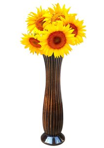 Decorative <b>Floor</b> <b>Vase</b> 50 cm Tall Ribbed Bronze Metal <b>Standing</b> Flower Holder Modern Home Decor Living Room Office Hotel Interior - Product Image 4
