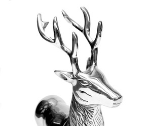 Handmade Aluminum Deer Sculpture Wall Mount Animal <b>Figure</b> Contemporary Design Living Room Decor Single-piece Package - Product Image 2