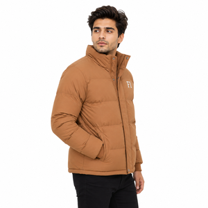 Vestes matelassées en velours côtelé pour hommes – Veste d'hiver matelassée à col montant et fermeture éclair intégrale – Vêtements d'extérieur décontractés – Logo personnalisé – Fabricant OEM - Product Image 3
