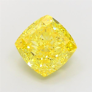 Diamant de laboratoire de qualité supérieure, jaune vif fantaisie, taille coussin, 6,63 carats, VS2, diamant synthétique non monté, certifié IGI, diamant CVD. - Product Image 6