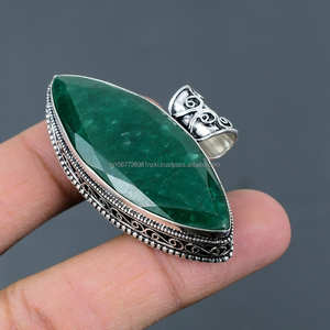 Colgante de Plata de Ley 925, colgante de piedras preciosas reales, colgante hecho a mano, regalo para novia, hermosa joyería de Esmeralda - Product Image 4