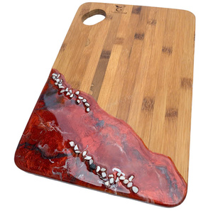 Juego de Posavasos de Madera con Resina Epoxi Pintados a Mano, Ecológicos, con Diseño de Océano Azul, para Utensilios de Cocina, de Fabricante Vietnamita, Gran Venta 2026 - Product Image 5