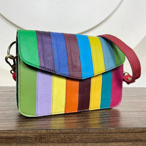 Bolsos de lujo con logotipo personalizado para mujer, bolsos de cuero genuino a la moda, rechoncho Color clásica de bandolera, bolsos cruzados de cuero de alta calidad - Product Image 4