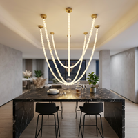 Pendentif ovale en laiton massif personnalisé avec chaîne en albâtre espagnol et télécommande, éclairage d'hôtel moderne et élégant pour espaces haut de gamme