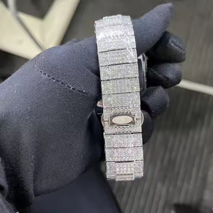 Luxury Moissanite Diamond Quartz Watch for Men Iced Out Hip Hop Style Premium Wristwatch Premium Quartz Watch for Men - Product Image 2