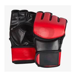 Nuevos Guantes de Boxeo de Medio Dedo para Entrenamiento de Kick Boxing y MMA, Transpirables, de Cuero Vacuno Dorado, en Venta - Product Image 1