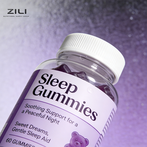 תוסף תזונה גומי טבעוני אורגני פרטי ODM עם מלטונין, מגנזיום וויטמין <span class=keywords><strong>D</strong></span> לשיפור השינה - Product Image 1