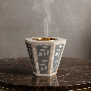 Hermoso quemador Bakhoor con incrustaciones de nácar hecho a mano, soporte de incienso árabe, revestimiento de latón para decoración de regalo de Ramadán Eid - Product Image 5