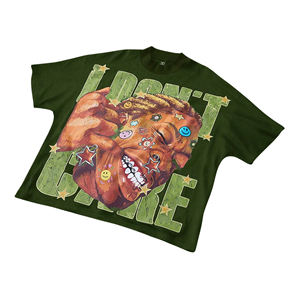 T-shirts Streetwear 100% Coton Biologique Imprimés à l'Écran, Style Décontracté avec Sérigraphie, Épaules Tombantes, Coupe Oversize - Product Image 4