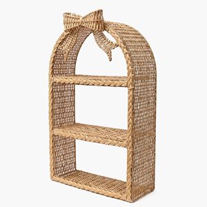 Tendance du moment : Étagère murale en rotin artisanal durable, design unique, nœud papillon, présentoir flottant, collection pour décorateurs d'intérieur - Product Image 2