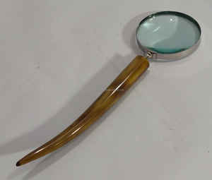 Lupa con Mango de Cuerno de Búfalo Pulido, Regalo para Hombre, Lupa para Leer Periódicos - Product Image 3