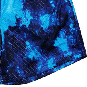 Men's Tie <b>Dye</b> <b>Blue</b> Mesh Shorts With Drawstring Waist Quick Dry Casual Sport Shorts New 2026 High Quality OEM Service - Product Image 2