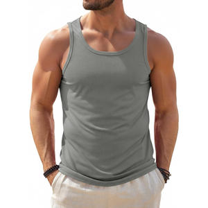 Camisetas sin mangas para hombre, chaleco muscular de punto, licra, poliéster, secado rápido, transpirable, ecológico, 220g, impresión digital, gimnasio, fitness, entrenamiento - Product Image 1