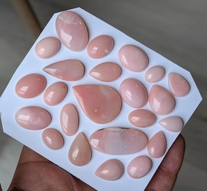 พลอยโอปอลสีชมพูธรรมชาติจากเปรู รูปทรงอิสระ ด้านหลังแบน สำหรับทำแหวน, งานพันลวด, จี้, อุปกรณ์ทำเครื่องประดับแบบมาคราเม่ - Product Image 2