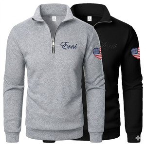 เสื้อฮู้ดแบบซิปครึ่งตัว คอตั้ง ทรงโอเวอร์ไซส์ ผ้าฟลีซ สไตล์ลำลอง เทรนด์ฮิต ปี 2026 สำหรับผู้ชายและผู้หญิง - Product Image 3