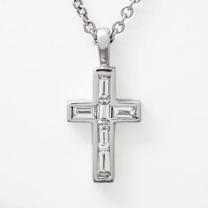 Elegante Collar con Colgante de Cruz de Diamantes VVS EF Cultivados en Laboratorio de 0.60 Ct, Oro Blanco de 14K, Joyería Fina de Lujo para Regalo - Product Image 2