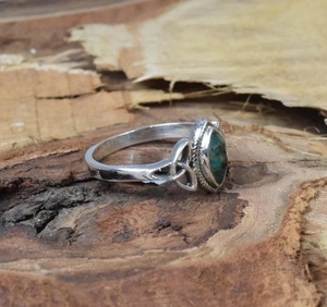 Anillo de Esmeralda Verde Natural con Corte Marquesa, Plata de Ley 925, Anillo de Piedras Preciosas Hecho a Mano, Regalo de Piedra de Nacimiento de Mayo para Mujer - Product Image 6