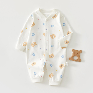 100% Cotton Manufacturer Customized Baby Boys Printing Romper Summer Long Sleeve Breathable Soft Snap Button Closure Baby - Product Image 6
