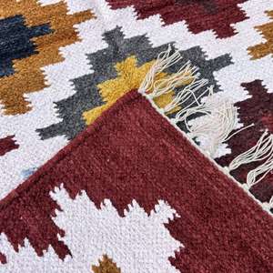 พรมผ้าฝ้ายไหมประดิษฐ์จากช่างฝีมือขนาด3X5ฟุตสำหรับห้องนอนเน้นความอบอุ่นหรือห้องนั่งเล่น - Product Image 4