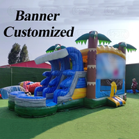Bannières gonflables personnalisées pour module de château gonflable 13x13, panneaux à thème artistique pour maison de rebond