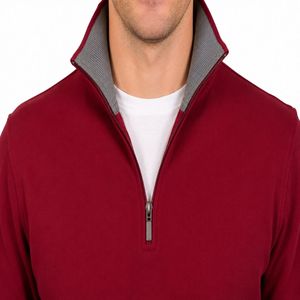 Custom Design <b>Men's</b> 100% Cotton Half Zip Sweatshirts Durable Stitching Stand Collar Embroidery Logo Winter Wear <b>Men's</b> Sweatshirt - Product Image 6