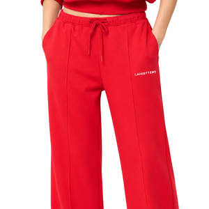 Women's Fleece <b>Wide</b> <b>Leg</b> Trousers Relaxed Fit Drawstring Elastic Waist Sweatpants with Side Pockets for Casual <b>Lounge</b> Daily Wears - Product Image 3