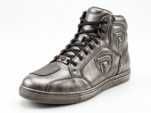 High Top Leather Exercise <b>Bike</b> Gray Durable All Seasons Casual Waterproof Customizable Color & Logo - Product Image 1