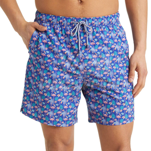 Pantalones Cortos de Playa para Hombre, Estilo Moderno, Color Sólido, Tela de Lona, Cierre con Cordón, Logotipo Frontal, Transpirables, de Secado Rápido - Product Image 1