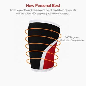 OEM vente en gros, genouillères de musculation antidérapantes 5mm 7mm, genouillères de musculation en néoprène pour l'entraînement de gymnastique, genouillères élastiques d'haltérophilie - Product Image 4