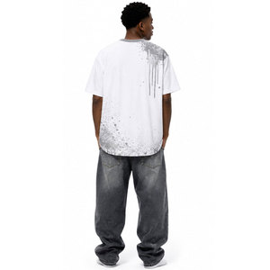 Bulk Streetwear Men's Oversized T-Shirt 3000g Heavy Cotton Vintage Formed Design Rustic Washed Anti-Uv Silk Screen Printing - Product Image 3