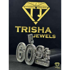 จี้925สีเงินสเตอร์ลิงประดับเพชร VVS ปลูกในห้องปฏิบัติการหรูหราปูด้วยเพชรชิ้นเล็กๆที่มีเสน่ห์โดยอัญมณีทริชา - Product Image 5